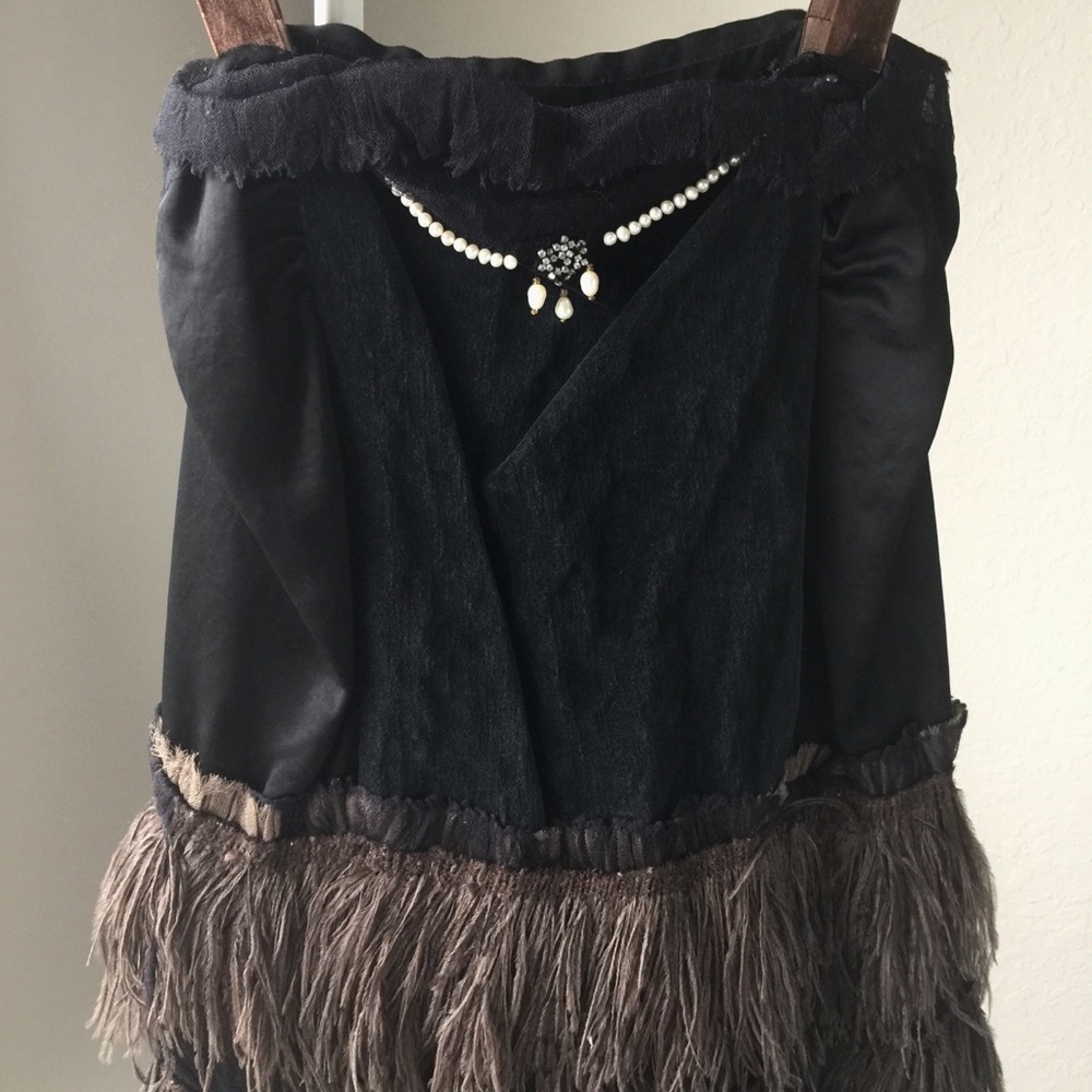 DOLCE & GABBANA  feather dress